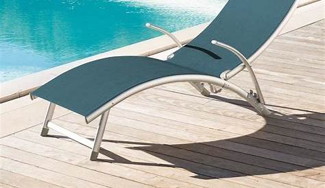 CHAISE LONGUE SIESTA HESPERIDE NOIR Achat/Vente transat