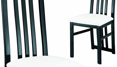 Chaise noir et blanc en PU moderne ERICA (lot de 2