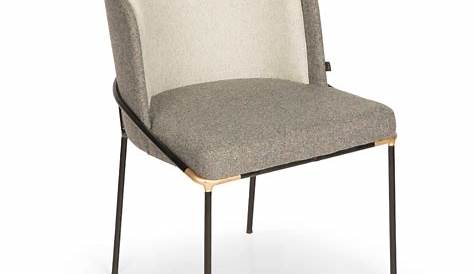 Chaise design ronde métal piètement carré (rouge)