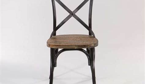 Chaise bistrot industrielle bois et métal