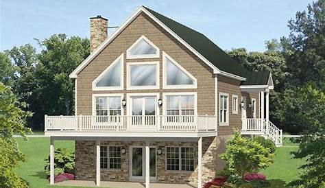 Chalet House Plans With Attached Garage Mountain Cottage 26693GG