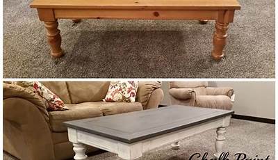 Chalk Painted Coffee Tables Before And After