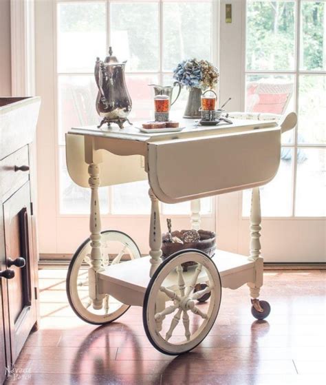 Antique Tea Trolly painted in Annie Sloan chalk paint with dark wax