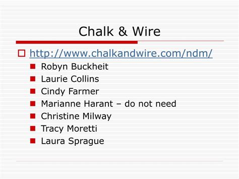 Chalk And Wire Ndm