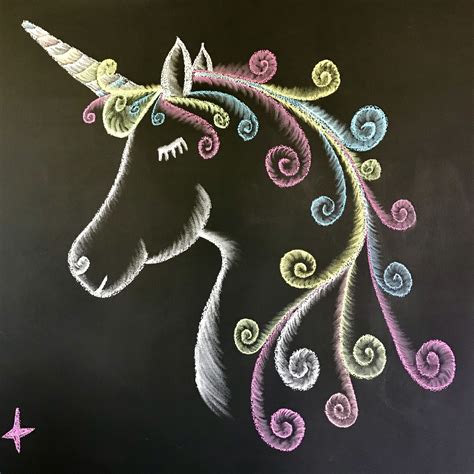 Chalk Art Unicorn
