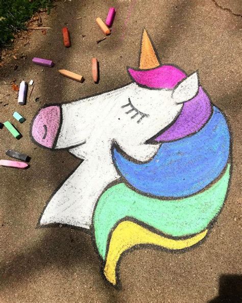 Chalk Drawing Unicorn