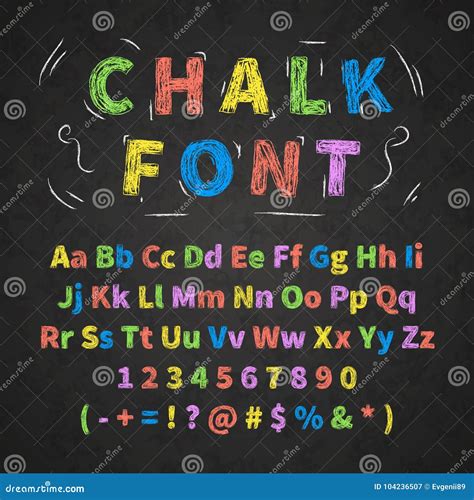 Chalk Font Letters