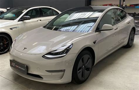 Chalk Grey Tesla Model 3