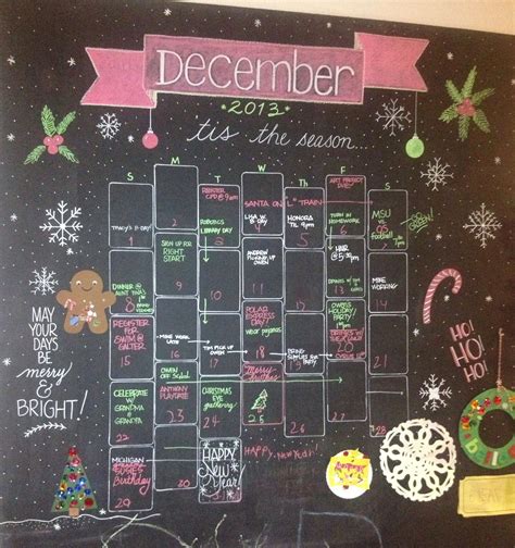 Chalk Paint Calendar