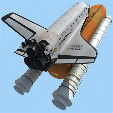 challenger space shuttle model