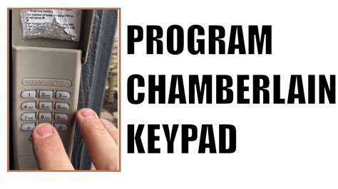 Chamberlain garage door opener keypad programming gamingvolf