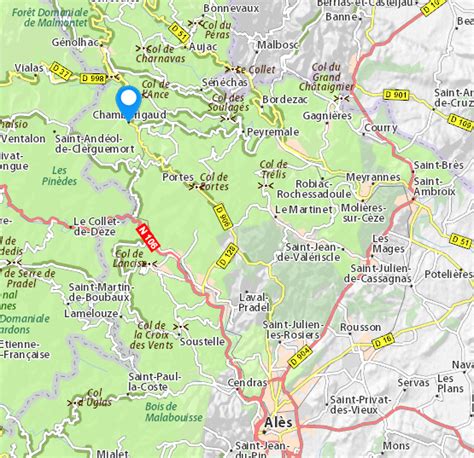CARTE DE CHAMBORIGAUD Situation géographique et population de