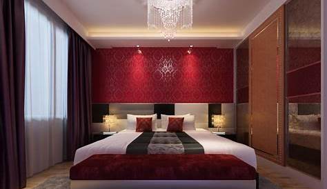 Chambre A Coucher Moderne Romantique Rouge Décoration En Couleur 42 Idées Mangnfiques