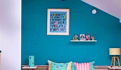chambre d'adolescent tonique en bleu turquoise Turquoise