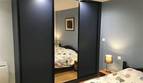 Chambre Avec Placard Coulissant Porte De e, Frêne Blanc/miroir Argent