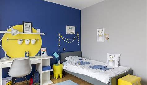 Une chambre pour garçon en bleu et jaune Joli Place
