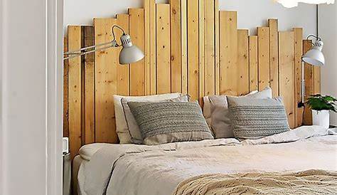 Chambre blanche avec des accents de bois Homestaging