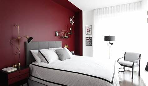 Chambre Mur Rouge Et Blanc Déco , à Coucher Peinture