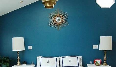 Chambre Pan De Mur Bleu Canard Peinture Images, Idées, Inspirations Pour