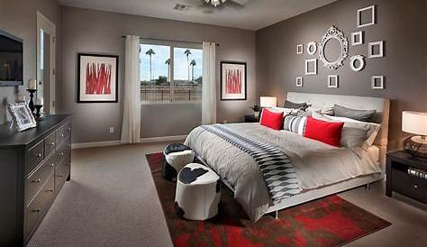 Des décorations de chambres passionnantes en rouge et gris