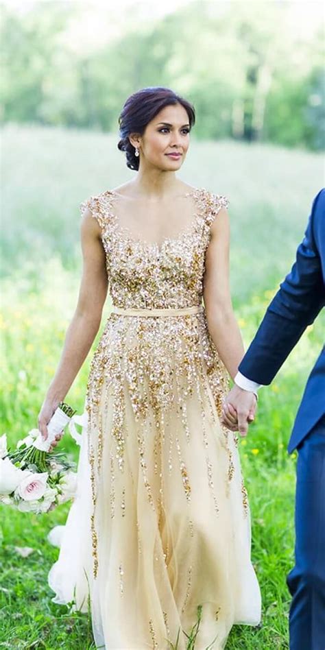 Champagne Gold Wedding Dress Bridal Gown Sample Sale Princess Etsy