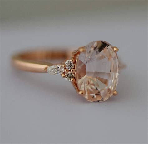 champagne sapphire rose gold engagement rings