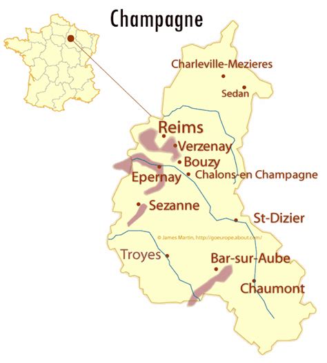 Karta Champagnedistriktet skinandscones