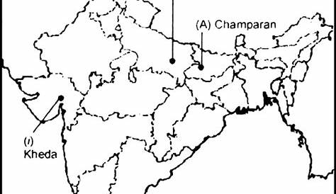 Champaran Movement Of Indigo Planters Map Important Centers Indian National A