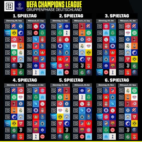 champions league 2022 calendar