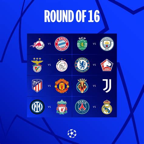 champions league round of 16 draw date