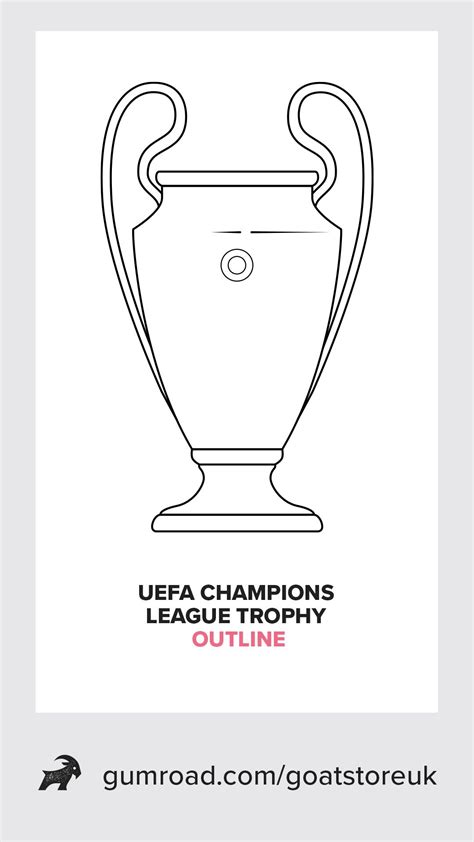 champions league trophy outline