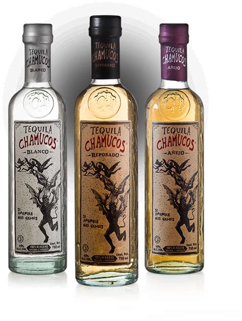 Chamucos Tequila Blue Bottle