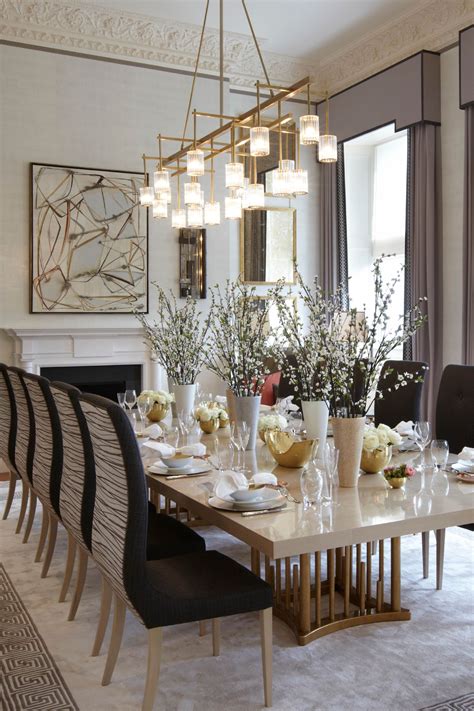 Chandeliers Over Dining Table