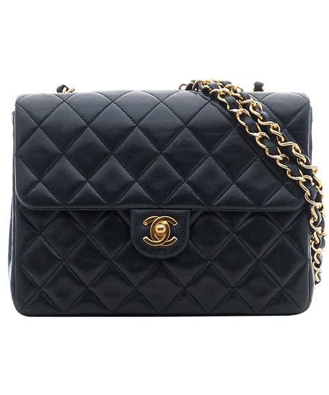 chanel quilted bag black