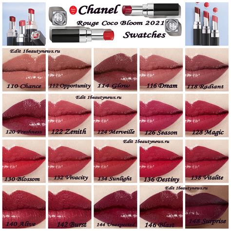 chanel rouge coco bloom swatches