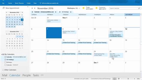 Change Default Calendar In Outlook
