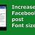 change font size facebook app android