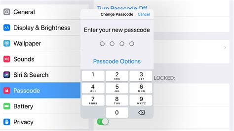 change access code iphone