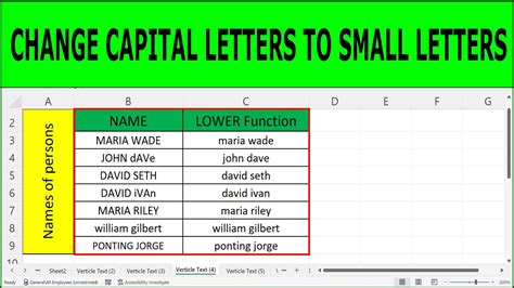 Change All Letters To Lowercase Excel