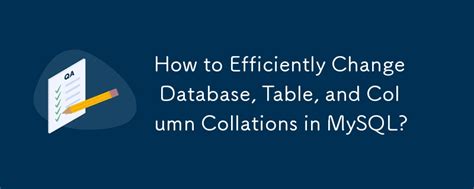 Change All Table Collation Mysql