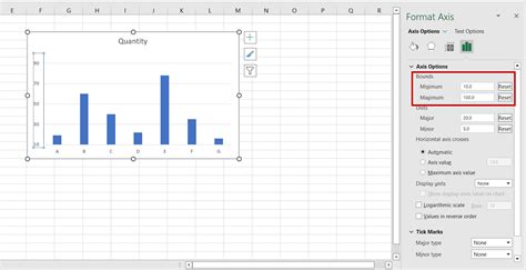 change axis range in excel graph