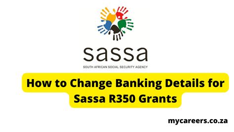 change banking details sassa 350