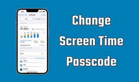 change child screen time passcode