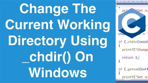 change current working directory c