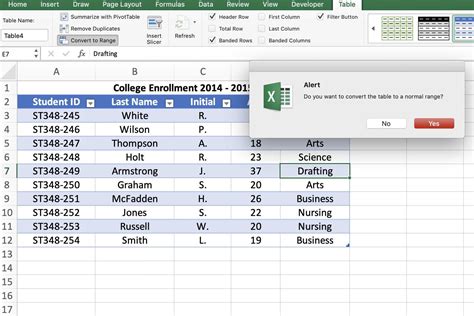 change data table range in excel