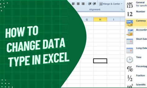 Change Data Type Excel Ipad