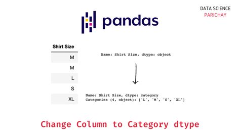 change data type to category pandas