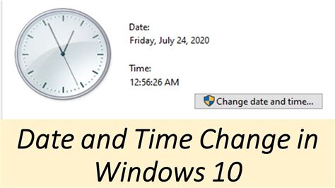 change date and time on this computer