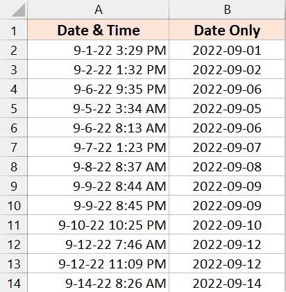 change date and time to date in excel