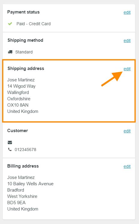 change delivery address an post tracking
